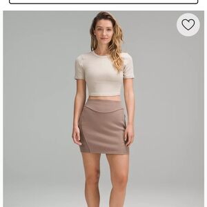 NWT-Lululemon Scuba High-Rise Mini Skirt